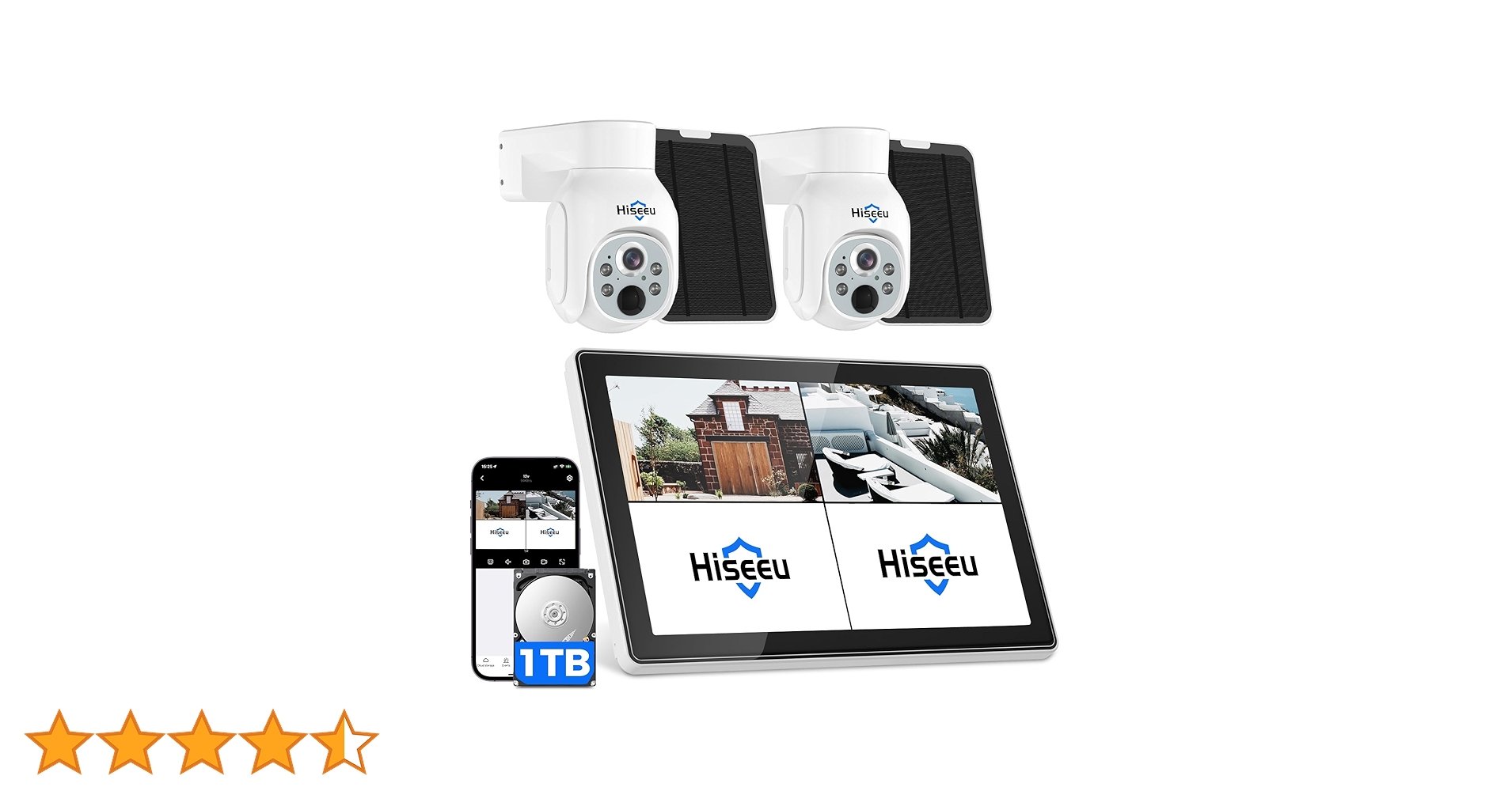 Amazon.co.jp: 【400万画素・電源不要】Hiseeu ソーラーパネル